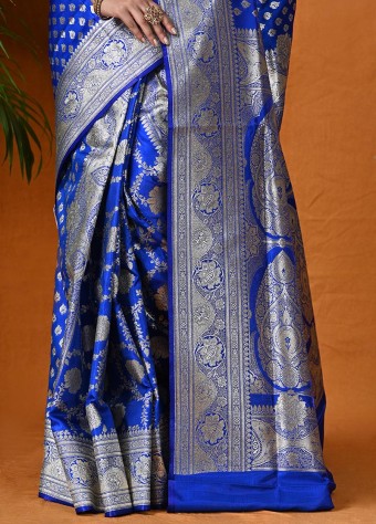 Blue Color Banarasi Saree  price in bangladesh