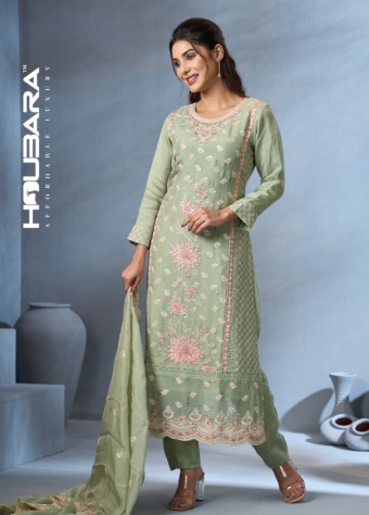 Chiffon Georgette Greenish Yellow Embroidered Salwar Kameez price in bangladesh