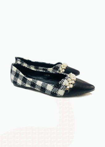 Ladies flat pump shoe Black Color price in bangladesh