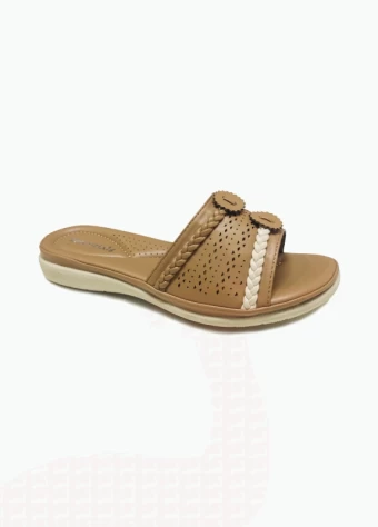 Ladies Flat Sandal Brown Color  price in bangladesh